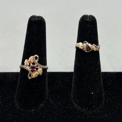 4 Sterling And Gold Plating Rings
