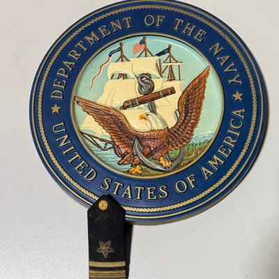 US Navy Shoulder Board And Wall Plaque