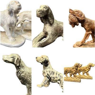 Lot Of Metal And Ceramic Dogs