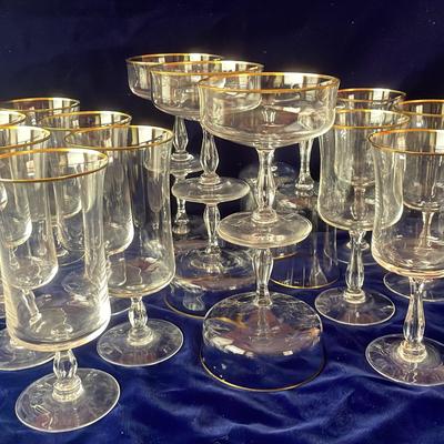 Gold Rimmed Crystal 