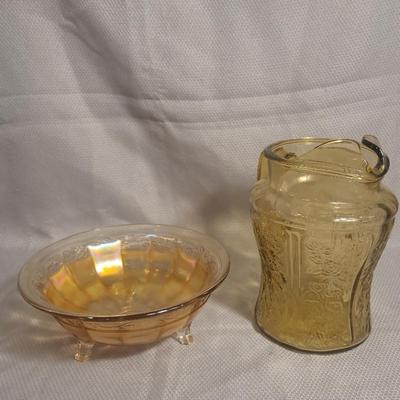 Vintage Imperial Iridescent Marigold Carnival Glass 