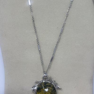 Amber And Turmaline Necklaces