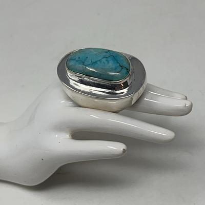 Turquoise In Sterling Silver Ring