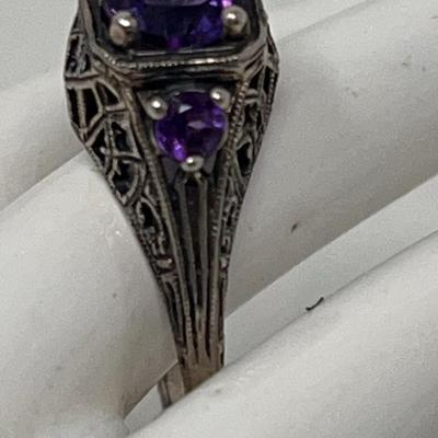 Sterling Silver Amethyst Ring
