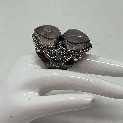 Rose Quarts In Sterling Silver 
