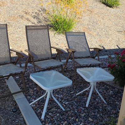 3 Chairs and Two Tables