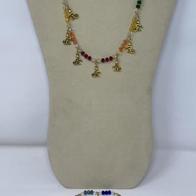 Stones And Monkey Necklace