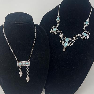 Larimar Stones Necklaces In Sterling Silver