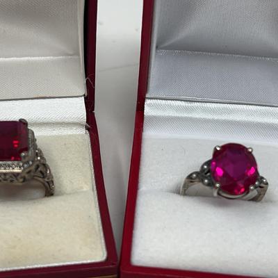 Ruby Simulant Rings