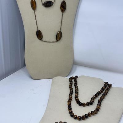 Tiger Eye Stone Necklaces And Bracelet