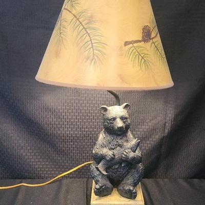 Rustic Bear Lamp
