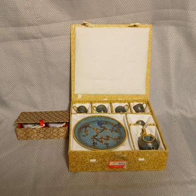 Miniture Cloisonne Tea Set And More 
