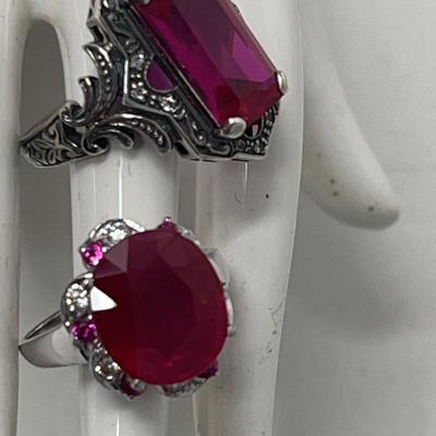 Ruby Lab Rings In Sterling Silver