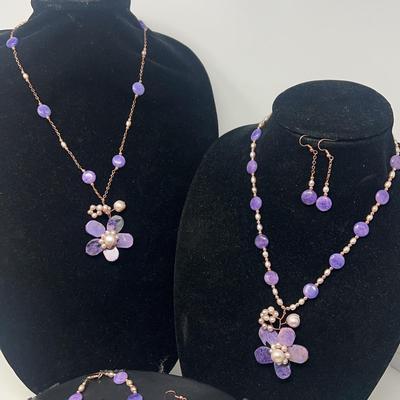 Genuine Chroite And Pearls Jewelry
