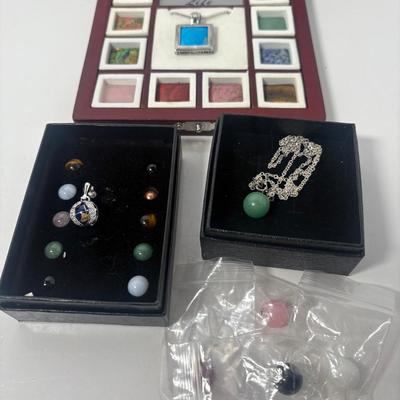 Interchangeable Stone Sterling Necklace