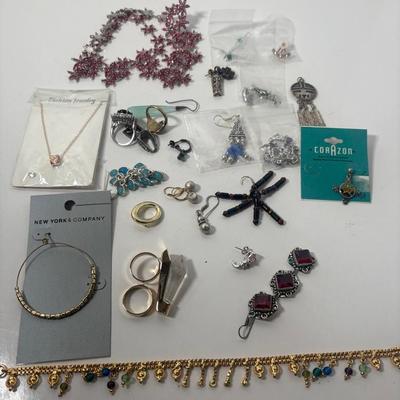 Assortment Of Broken Or Single Jewelry Pieces Ready To Make Something New 