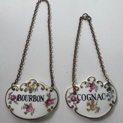 2 Hammersley Bone China Decanter Tags