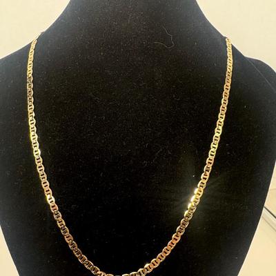 14k Yellow Gold Anchor/Mariner Chain
