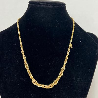 14k Yellow Gold Graduated Byzantine Chain Necklace