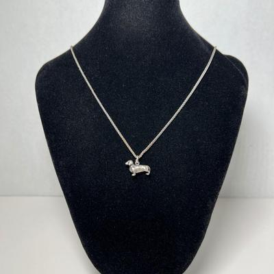Vintage Sterling James Avery Dachshund Charm On James Avery Sterling Chain