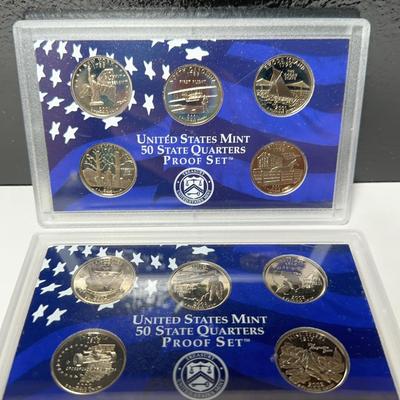 U.S. Mint 50 State Quarters Proof Set 2001 & 2002