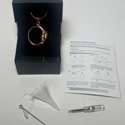 Peaceful Moon Urn Necklace, NIB