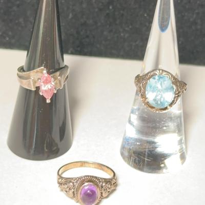 Sterling & Gemstone Rings