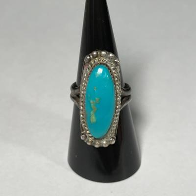 Artist Marked Silver & Turquoise Ring