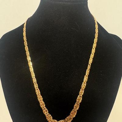 Atasay Kuyumculuk (AK) 14K Yellow Gold Byzantine Graduated Necklace