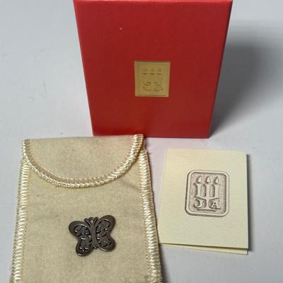James Avery Retired Sterling Butterfly w/ Love Bunnies Pendant 