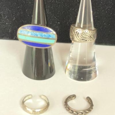 Lapis & Sodalite Sterling & More Silver Rings