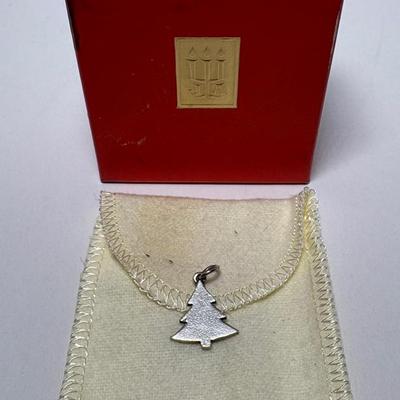 James Avery Retired Sterling Flat Christmas Tree Charm 