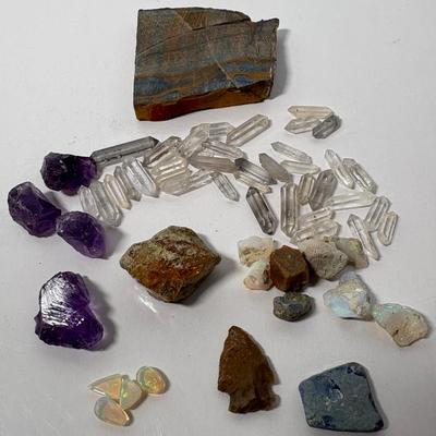 Opaline, Tanzanite, Quartz Crystal & Tigers Eye