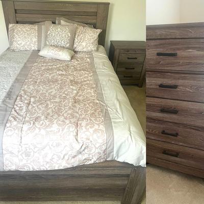 Bed, Nightstand & Dresser