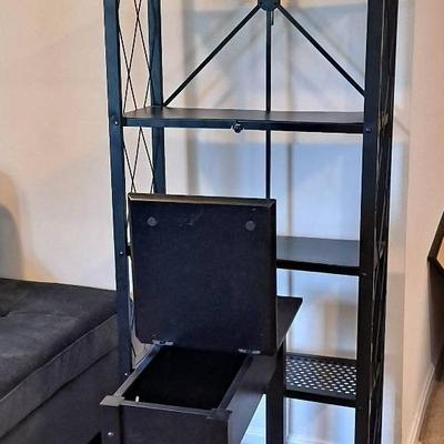 Origami Collapsible Standing Shelf and Storage End Table