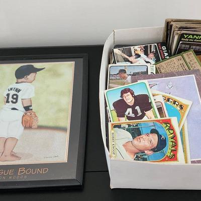 Vintage Trading Cards - Baseball, Basketball, Football, TV Sitcom And Baseball Themed Print