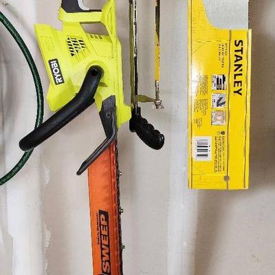 Ryobi Hedge Trimmer And Two Hand Saws