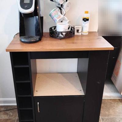 Coffee Cart With Keurig & Mugs 
