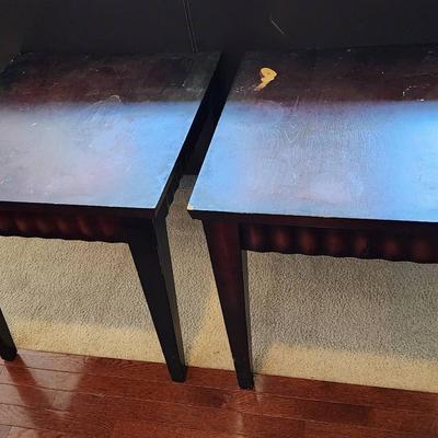 Matching Pair Of Wooden Side Tables - **Project**