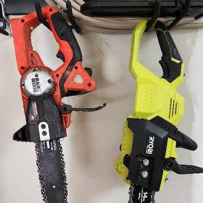 Ryobi And Black And Decker Chainsaws - With Chainsaw Lubricant