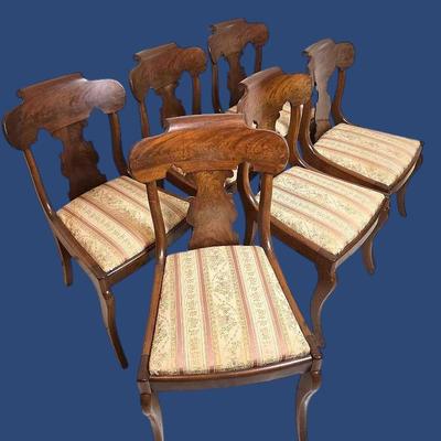 Vintage Federal Style Dining Chairs (6) 18"x22"x34"
