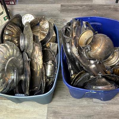 Silver Plate - Two Large Bins Full!