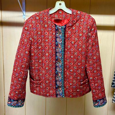 Vera Bradley Designs Paisley Quilted Jacket - size L
