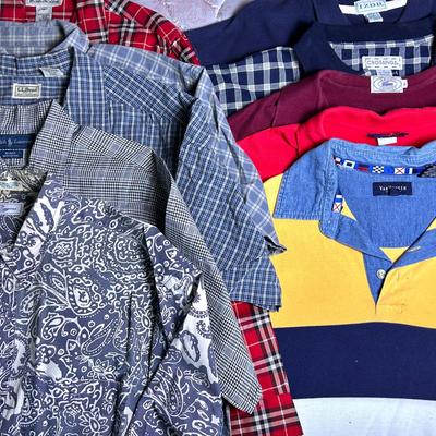 Men’s Polos And Button-up Shirts - Izod, Lacoste, Ralph Lauren & More (L-XL)