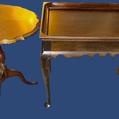 Queen Anne Style Tea Table & Tilt Top Side Table