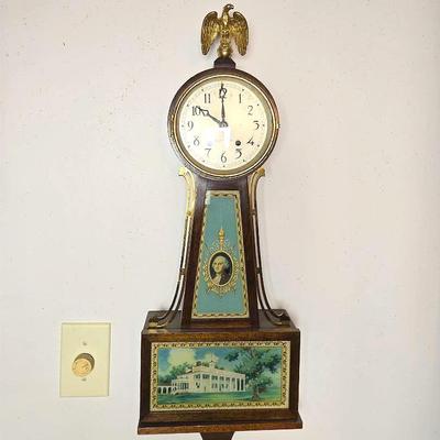 Seth Thomas George Washington Banjo Clock - Missing Pendulum