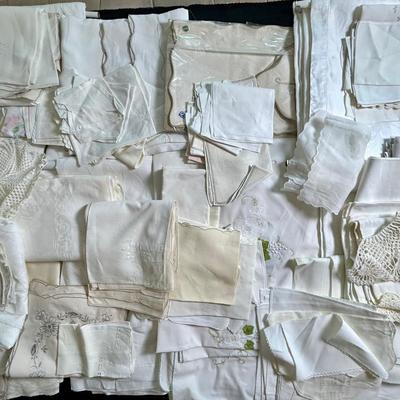 Vintage Fine Linens with Embroidery, Cutwork & Lace - Lot 8 