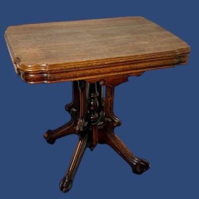 Eastlake Style Side Table With Claw Feet - 28x18x26”
