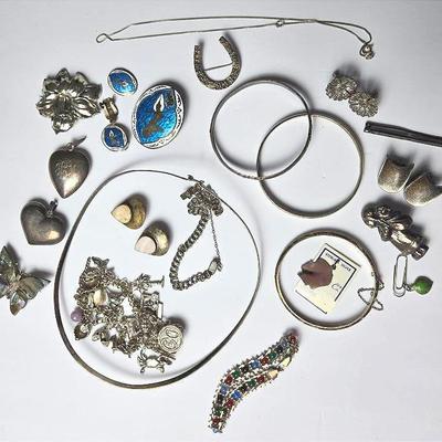 Sterling Silver + 800 Silver Jewelry Marked/Tested