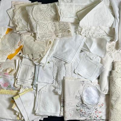 Vintage Linens -Heirloom Quality Whitework Linens - Lot 4